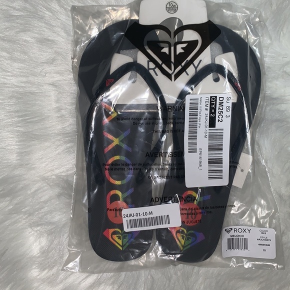 🆕 Women’s ROXY Melon III 🌈 Flip-Flops. NIP! Size 8 or 9 - Picture 6 of 7